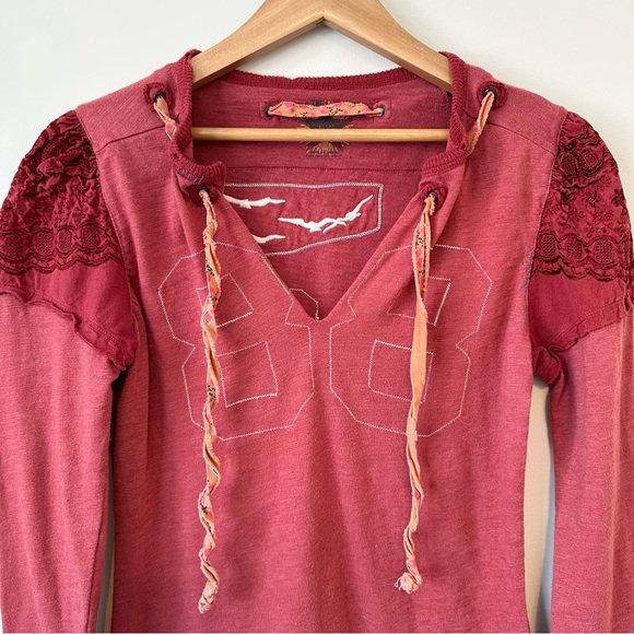 We The Free Ruffled Long Sleeve 88 Top - Picture 2 of 10